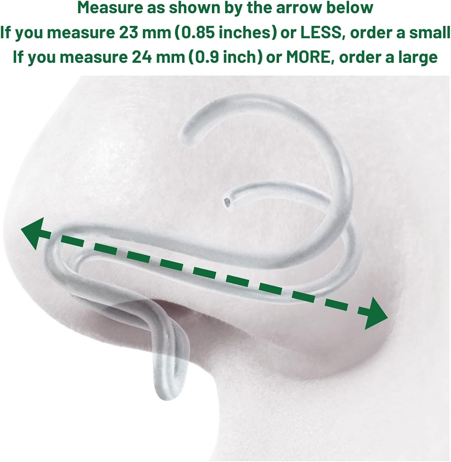 Silent mammoth nasal dilator sizing instructions.