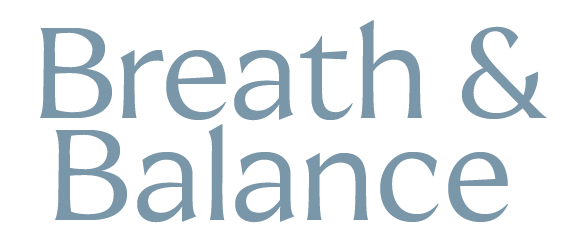 Text logo for Breath and Balance store. 